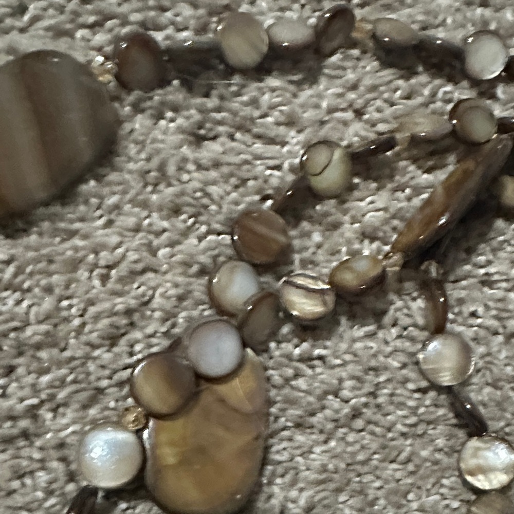 Stained Shell Long Necklace - Picture 3 of 4